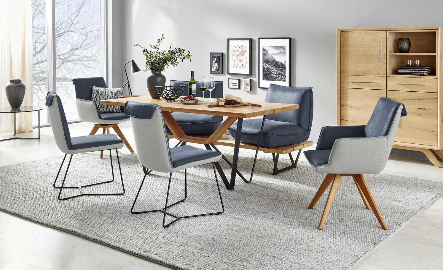 KOINOR Armlehnstuhl Leder Schwof | Night (Dunkelblau) / Hellgrau Nein 3 KOINOR Armlehnstuhl Leder Schwof | Night (Dunkelblau) / Hellgrau Nein