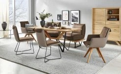 KOINOR Armlehnstuhl Leder Schwof | Muskat (Braun) / Braun Ja