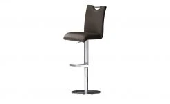 Barstuhl Guilia | Braun Rund mit glattem Sitz und Rücken