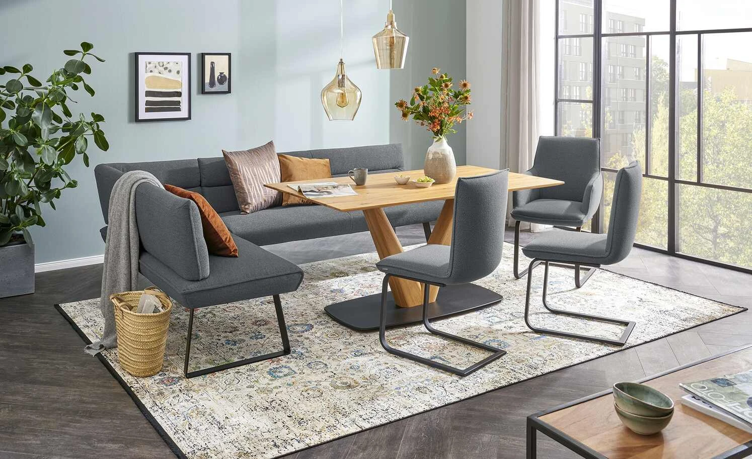 KOINOR Polsterschwingstuhl Dining System 3 | Grau Nein 3 KOINOR Polsterschwingstuhl Dining System 3 | Grau Nein