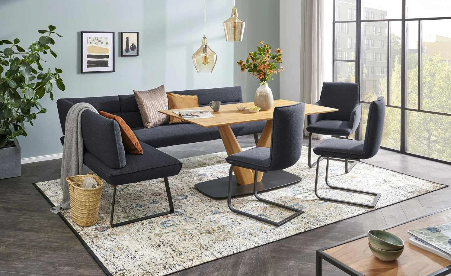 KOINOR Polsterschwingstuhl Dining System 3 | Dunkelblau Ja 3 KOINOR Polsterschwingstuhl Dining System 3 | Dunkelblau Ja