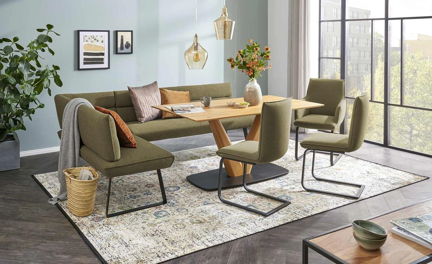 KOINOR Polsterschwingstuhl Dining System 3 | Dunkelgrün Ja 3 KOINOR Polsterschwingstuhl Dining System 3 | Dunkelgrün Ja