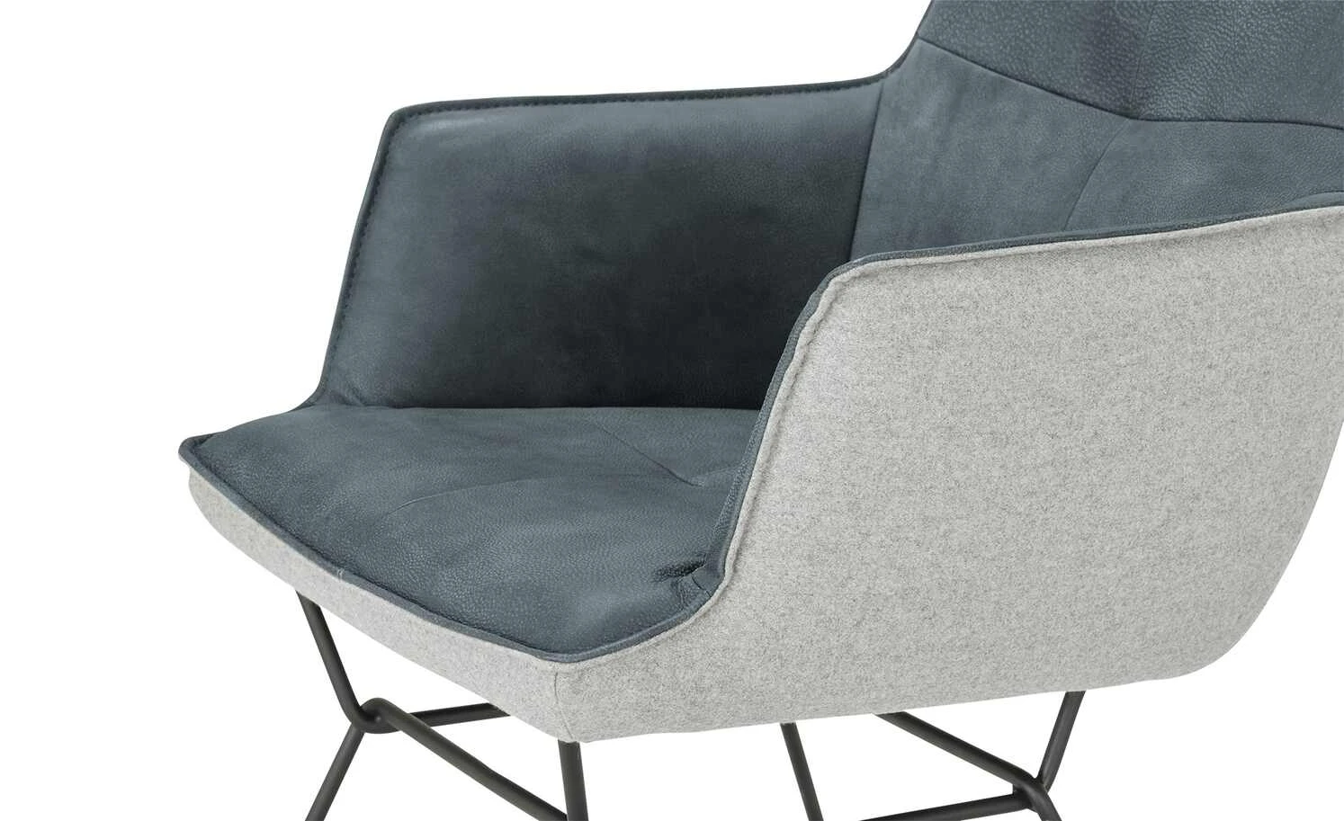 KOINOR Kufenstuhl mit Leder Bexx | Mare (Blau) / Hellgrau Ja 7 KOINOR Kufenstuhl mit Leder Bexx | Mare (Blau) / Hellgrau Ja – Bild 5