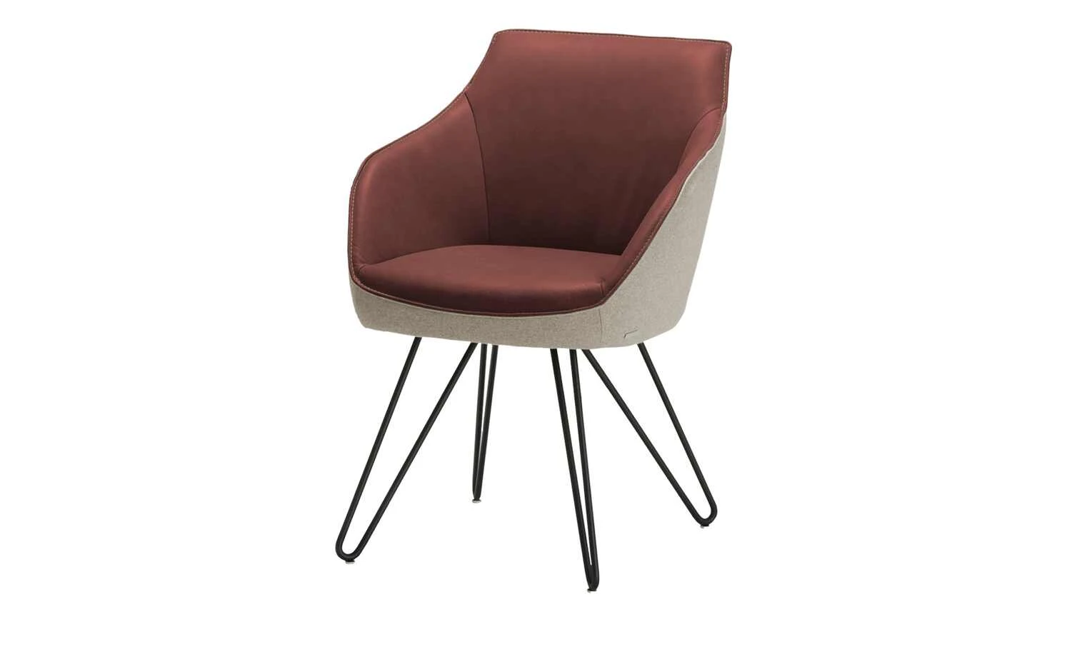 KOINOR Armlehnstuhl Dining System 4 | Chilli (Rot) / Beige / Kontrastnaht Beige 4 KOINOR Armlehnstuhl Dining System 4 | Chilli (Rot) / Beige / Kontrastnaht Beige – Bild 2