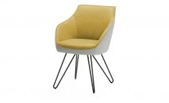 KOINOR Armlehnstuhl Dining System 4 | Safran (Gelb) / Hellgrau / Kontrastnaht Grau -SitzWerk Verkaufsgeschäft 15303142 12 202111251235