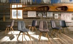 Woodford Polsterstuhl, 2er-Set Marven | Braun Eiche