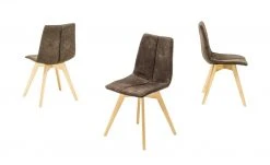 Woodford Polsterstuhl, 2er-Set Marven | Braun Buche natur