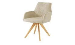 Woodford Polsterstuhl mit Armlehne Bristol | Creme Eiche Ja