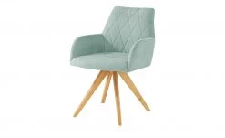 Woodford Polsterstuhl mit Armlehne Bristol | Türkis Eiche Ja