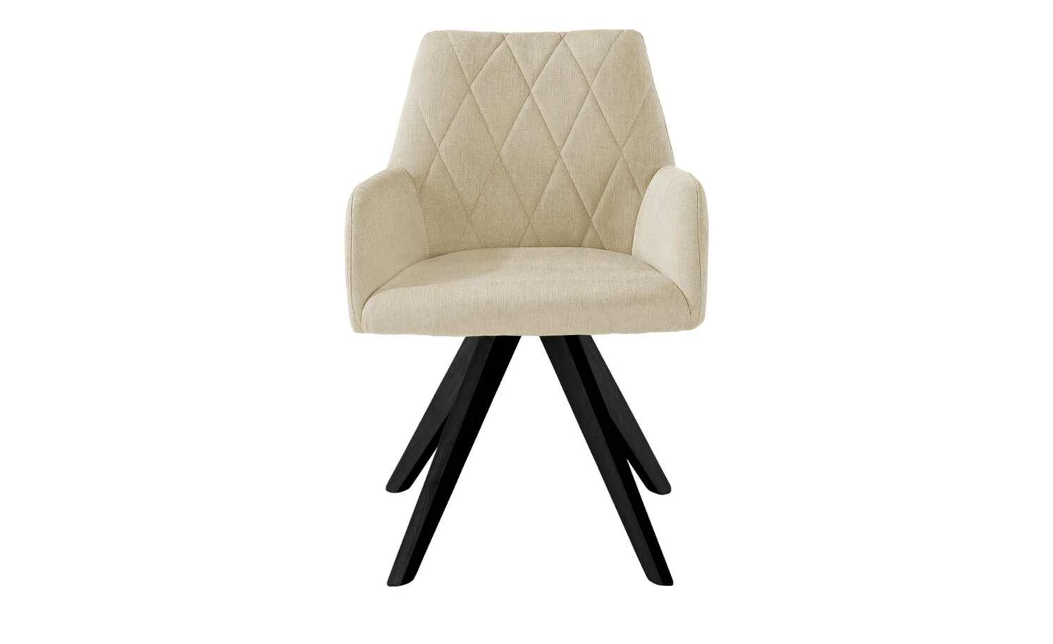 Woodford Polsterstuhl mit Armlehne Bristol | Creme Schwarz Ja 6 Woodford Polsterstuhl mit Armlehne Bristol | Creme Schwarz Ja – Bild 4