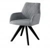 Woodford Polsterstuhl mit Armlehne Bristol | Grau Schwarz Ja