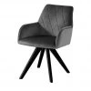 Woodford Polsterstuhl mit Armlehne Bristol | Grau Schwarz Ja