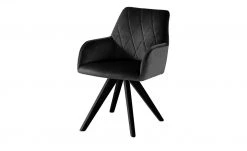 Woodford Polsterstuhl mit Armlehne Bristol | Schwarz Schwarz Ja