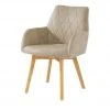 Woodford Polsterstuhl mit Armlehne Bristol | Sand (Beige) Eiche