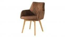 Woodford Polsterstuhl mit Armlehne Bristol | Cognac (Braun) Eiche