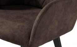 Woodford Polsterstuhl mit Armlehne Bristol | Braun (Dunkelbraun) Schwarz -SitzWerk Verkaufsgeschäft 15303940 4 202203211234