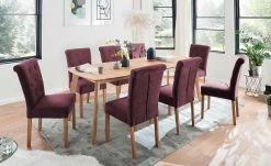 Woodford 2er Set Polsterstuhl Messena | Bordeaux Eiche