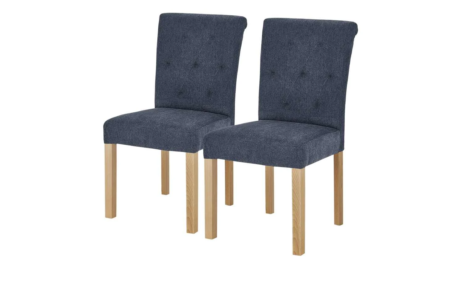 Woodford 2er Set Polsterstuhl Messena | Nachtblau Buche 4 Woodford 2er Set Polsterstuhl Messena | Nachtblau Buche – Bild 2