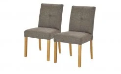 Woodford 2er Set Polsterstuhl Mako | Webstoff grob Cappuccino (Braun) Eiche geölt -SitzWerk Verkaufsgeschäft 15304097 5 202205021317