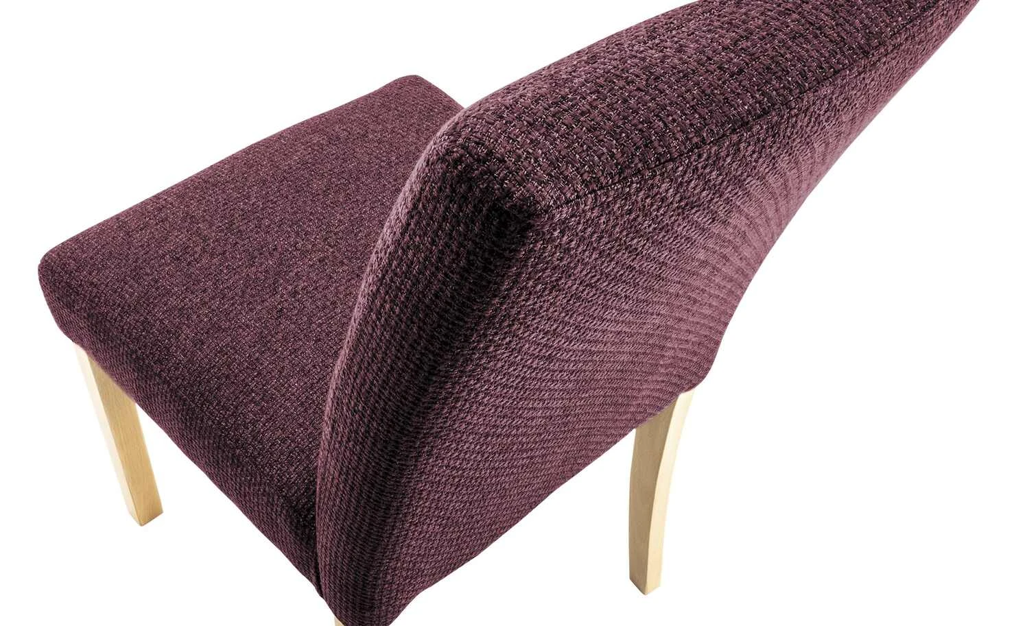 Woodford 2er Set Polsterstuhl Mako | Webstoff grob Bordeaux Buche natur 4 Woodford 2er Set Polsterstuhl Mako | Webstoff grob Bordeaux Buche natur – Bild 2