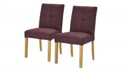 Woodford 2er Set Polsterstuhl Mako | Webstoff grob Bordeaux Eiche geölt -SitzWerk Verkaufsgeschäft 15304099 10 202205021317