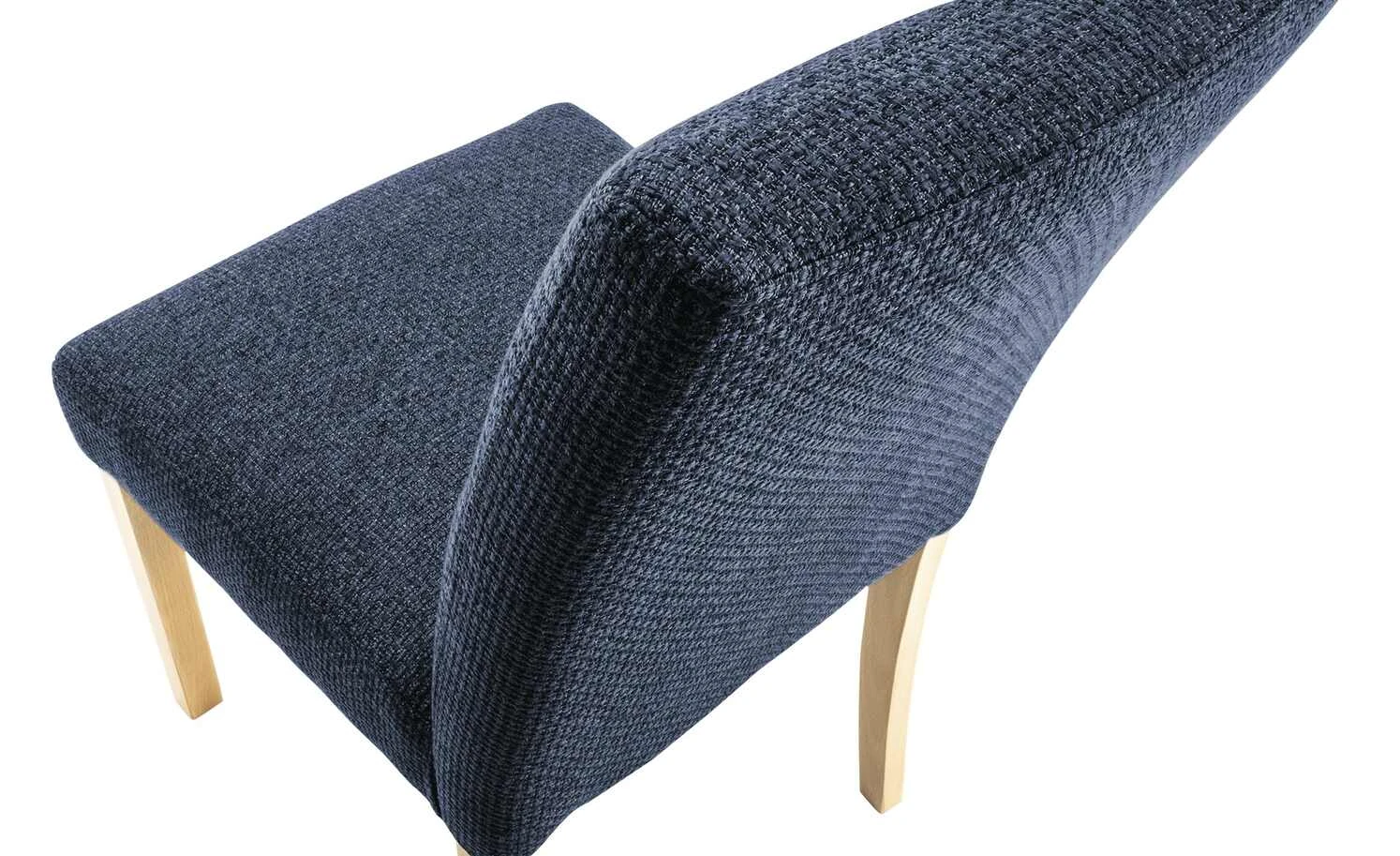 Woodford 2er Set Polsterstuhl Mako | Webstoff grob Nachtblau Buche natur 7 Woodford 2er Set Polsterstuhl Mako | Webstoff grob Nachtblau Buche natur – Bild 5