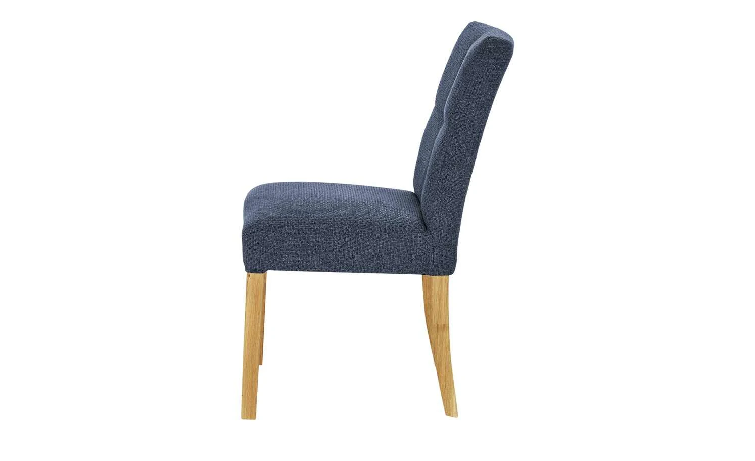 Woodford 2er Set Polsterstuhl Mako | Webstoff grob Nachtblau Eiche geölt 8 Woodford 2er Set Polsterstuhl Mako | Webstoff grob Nachtblau Eiche geölt – Bild 6