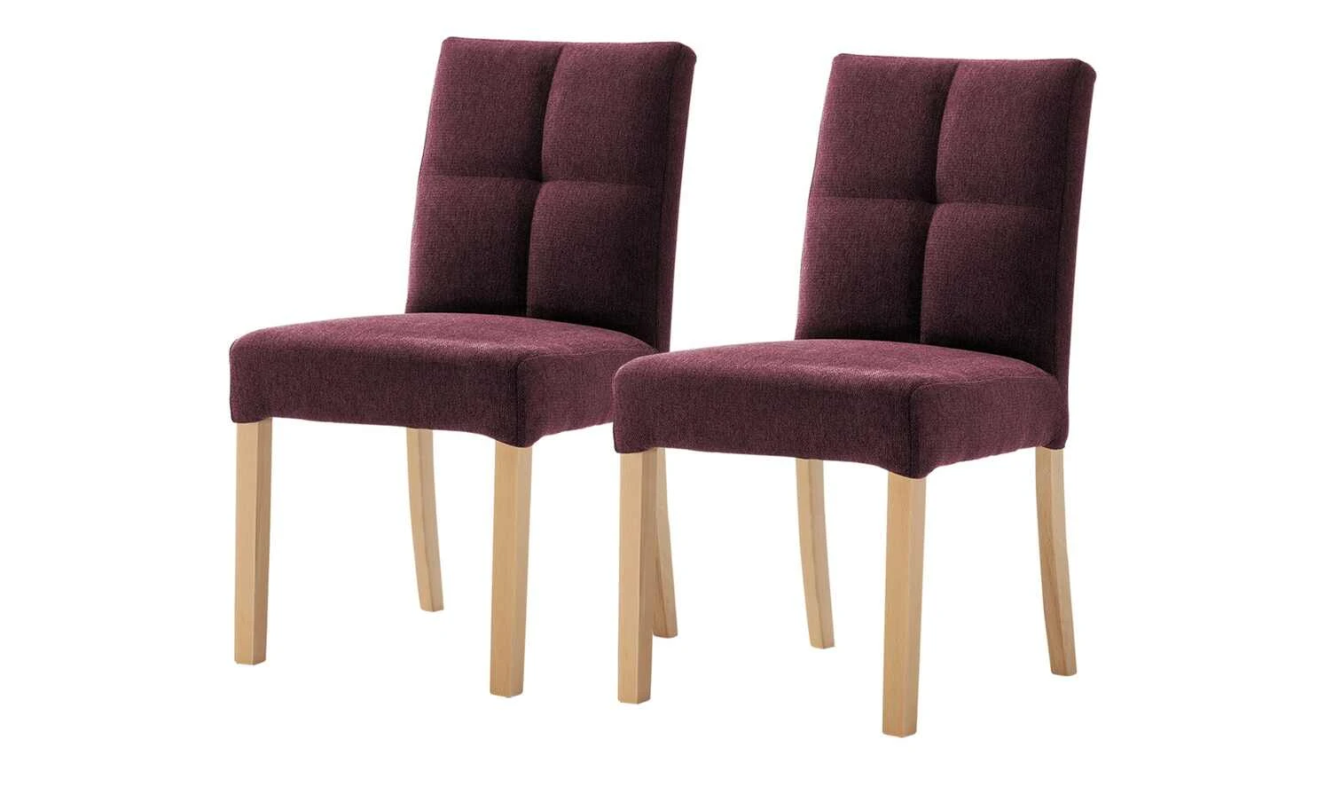 Woodford 2er Set Polsterstuhl Mako | Webstoff fein Bordeaux Buche natur 3 Woodford 2er Set Polsterstuhl Mako | Webstoff fein Bordeaux Buche natur