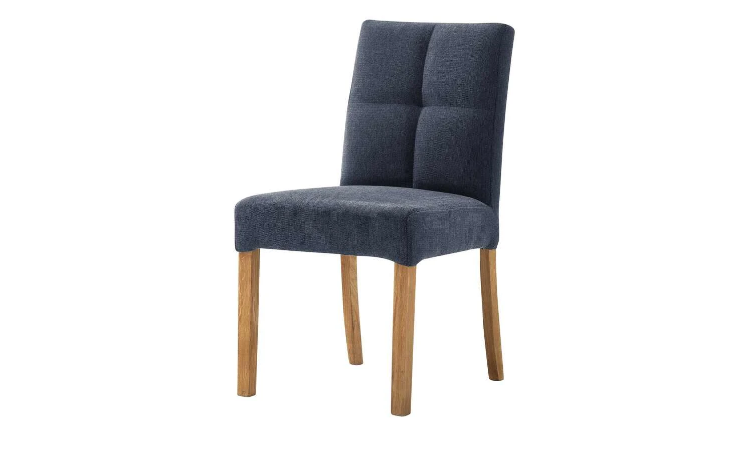 Woodford 2er Set Polsterstuhl Mako | Webstoff fein Nachtblau Eiche geölt 6 Woodford 2er Set Polsterstuhl Mako | Webstoff fein Nachtblau Eiche geölt – Bild 4