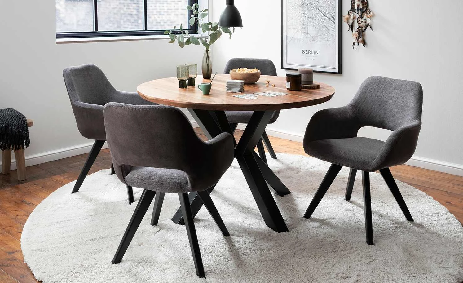 Woodford Polsterstuhl Lucina | Anthrazit Schwarz Ja 3 Woodford Polsterstuhl Lucina | Anthrazit Schwarz Ja