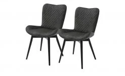 Gray & Jones 2er Set Polsterstuhl Tierra Fuego Two | Anthrazit Schwarz Nein