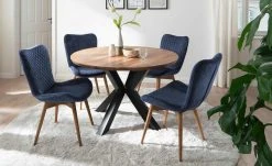 Gray & Jones 2er Set Polsterstuhl Tierra Fuego Two | Blau Wildeiche Nein