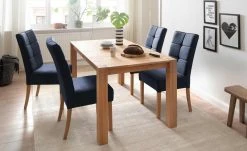 Woodford 2er Set Polsterstuhl Renaldo | Blau Buche natur