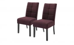 Woodford 2er Set Polsterstuhl Renaldo | Bordeaux Buche Schwarz