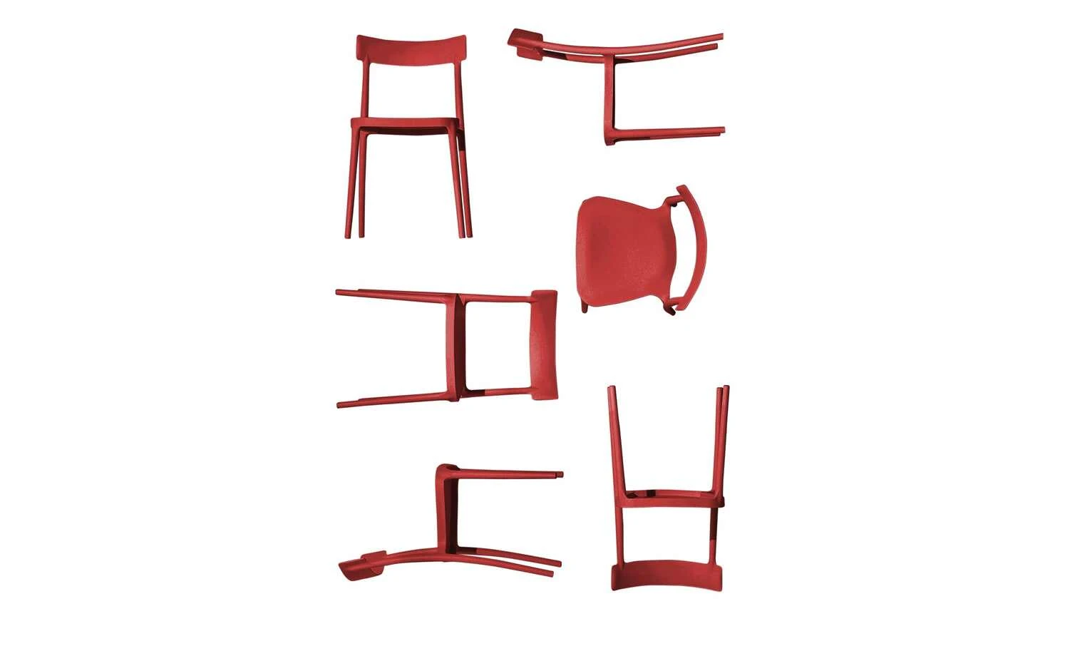 Connubia Stuhl stapelbar Argo | Rot 3 Connubia Stuhl stapelbar Argo | Rot