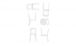 Connubia Stuhl stapelbar Caffe | Schneeweiß