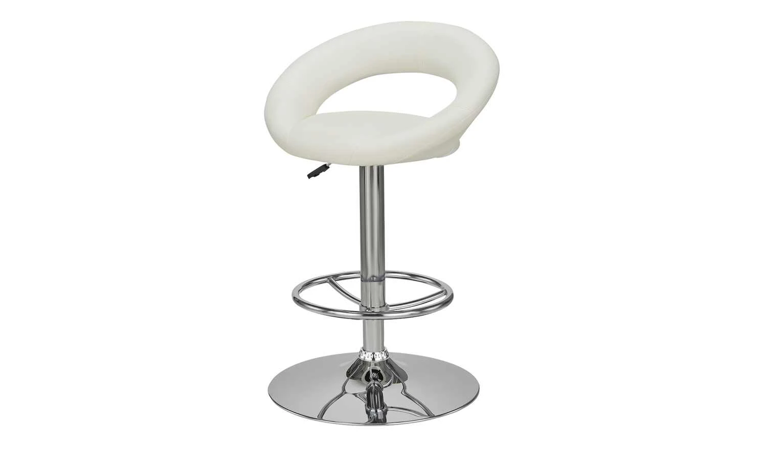 Barhocker Holger | Weiß / Chrom Tellergröße: 50 cm 3 Barhocker Holger | Weiß / Chrom Tellergröße: 50 cm