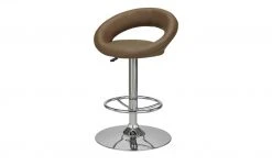 Barhocker Holger | Braun / Chrom Tellergröße: 50 cm