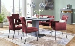 Musterring Polsterstuhl Nova | Bordeaux (Dunkelrot) Nein