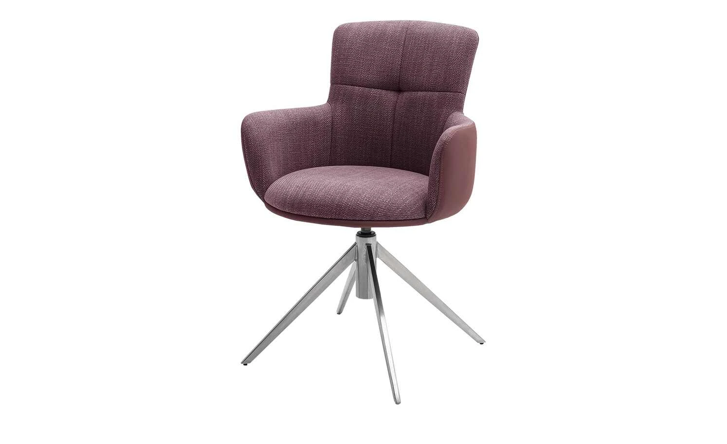 Polsterstuhl drehbar Curo | Merlot (Weinrot) Edelstahl 5 Polsterstuhl drehbar Curo | Merlot (Weinrot) Edelstahl – Bild 3