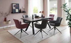 Polsterstuhl drehbar Curo | Anthrazit Schwarz