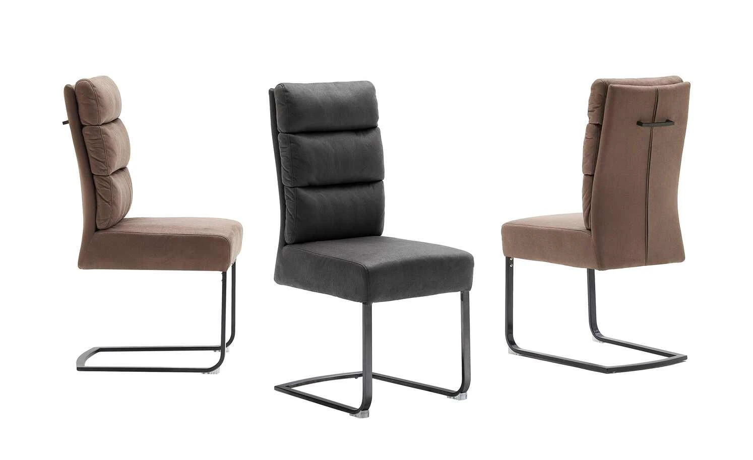 Polsterschwingstuhl Finley | Cappuccino (Braun) Schwarz 3 Polsterschwingstuhl Finley | Cappuccino (Braun) Schwarz