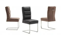 Polsterschwingstuhl Finley | Cappuccino (Braun) Edelstahl