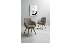 Dine + Mine Polsterstuhl Corby | Cappuccino (Braun) Wildeiche Nein