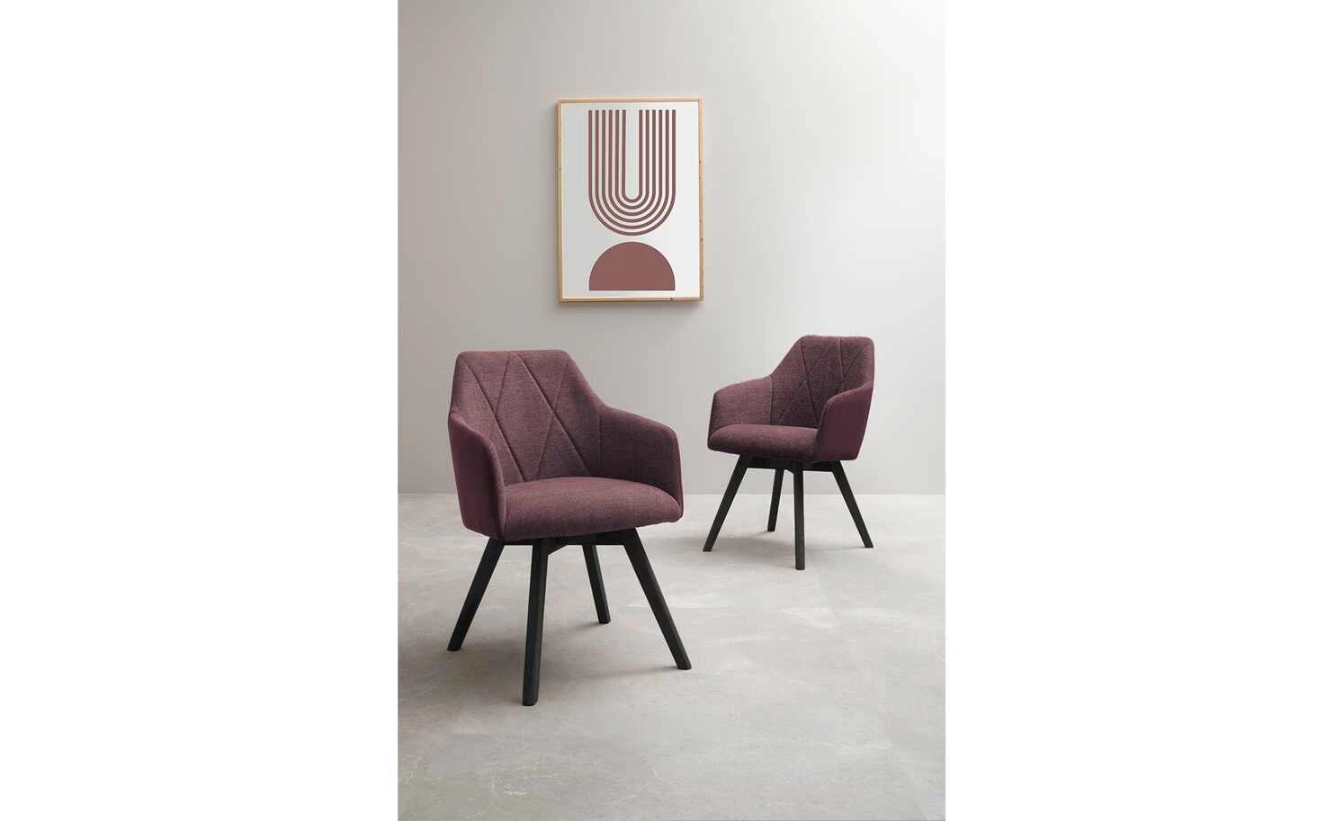Dine + Mine Polsterstuhl Xalapa | Bordeaux Schwarz Nein 3 Dine + Mine Polsterstuhl Xalapa | Bordeaux Schwarz Nein