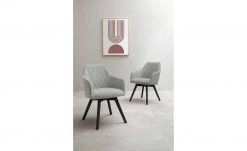 Dine + Mine Polsterstuhl Xalapa | Lichtgrau Schwarz Nein