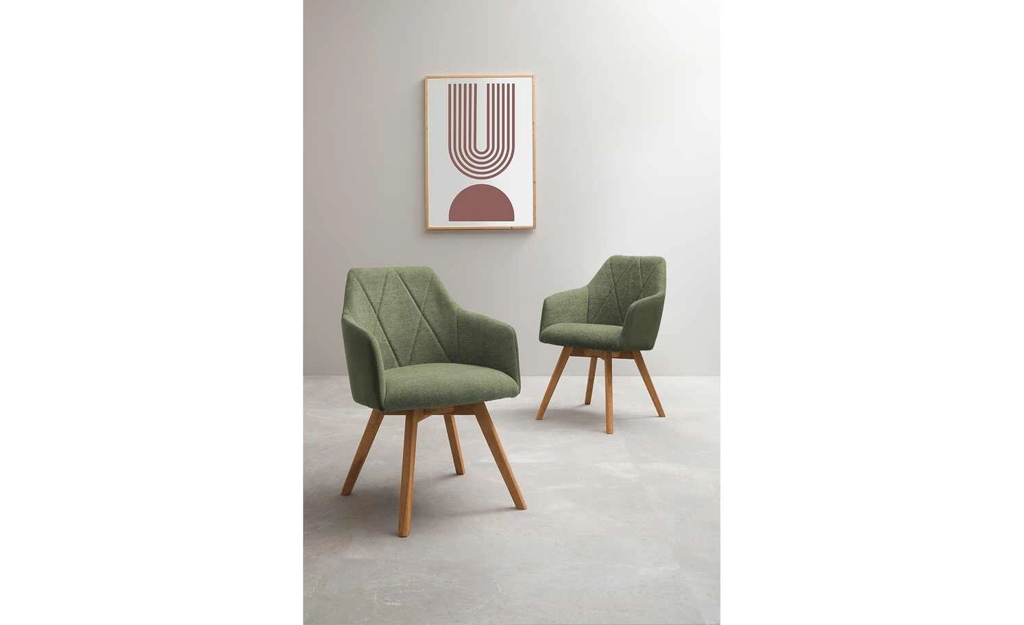 Dine + Mine Polsterstuhl Xalapa | Olivgrün Akaziefarbig Nein 3 Dine + Mine Polsterstuhl Xalapa | Olivgrün Akaziefarbig Nein