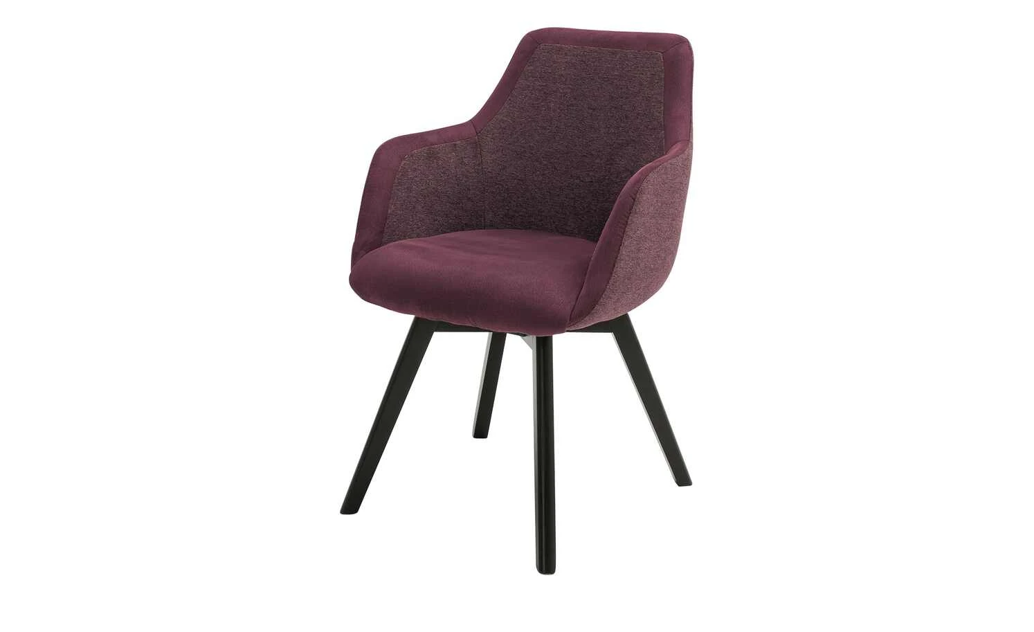 Dine + Mine Polsterstuhl Corby | Bordeaux Schwarz Ja 4 Dine + Mine Polsterstuhl Corby | Bordeaux Schwarz Ja – Bild 2