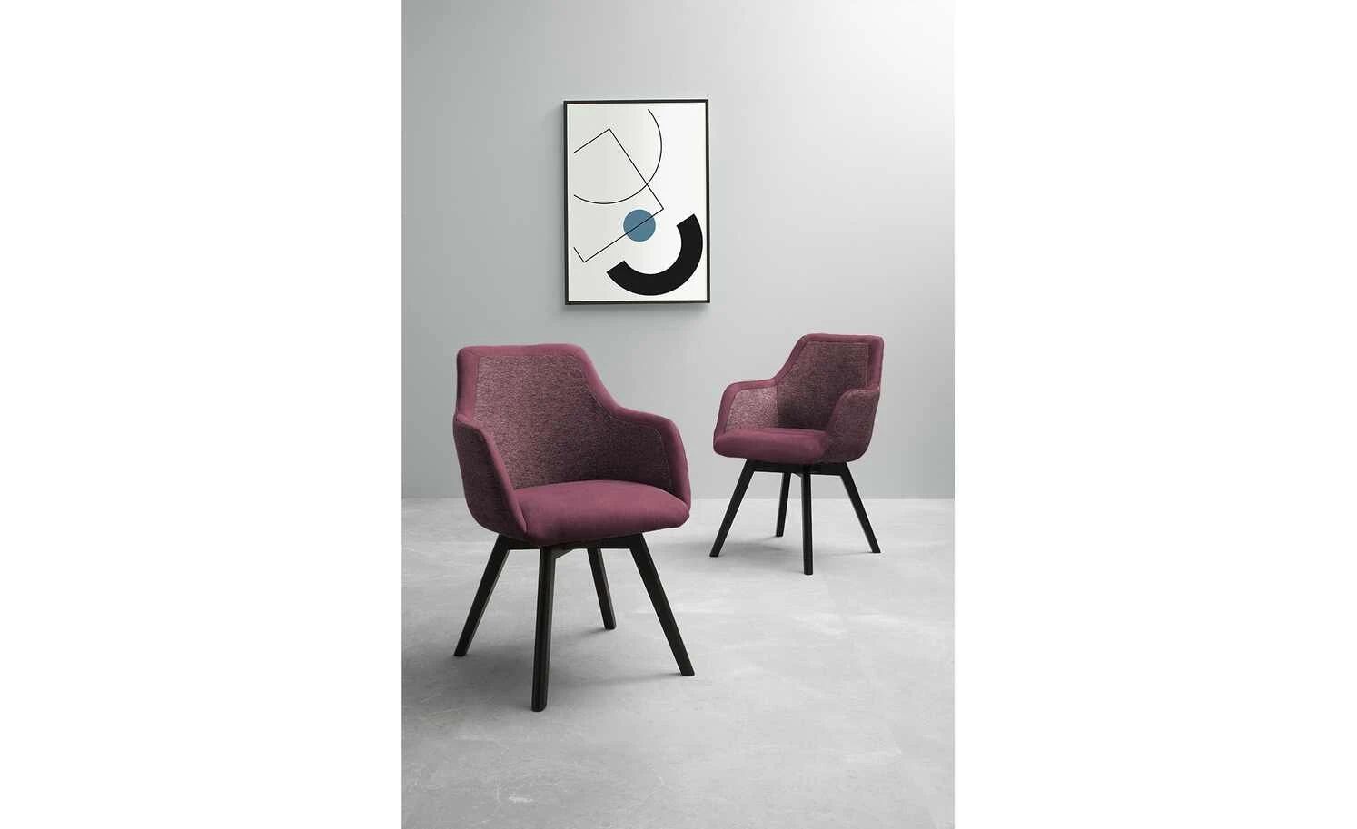 Dine + Mine Polsterstuhl Corby | Bordeaux Schwarz Ja 3 Dine + Mine Polsterstuhl Corby | Bordeaux Schwarz Ja