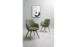 Dine + Mine Polsterstuhl Corby | Olivgrün Akaziefarbig Nein